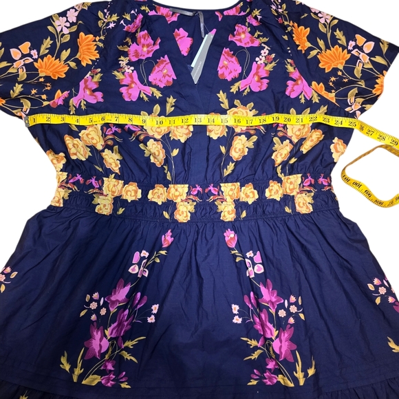 NWT Anthropologie The Somerset Maxi Dress Size 2X Navy Blue Blueberry Pockets - Picture 9 of 12